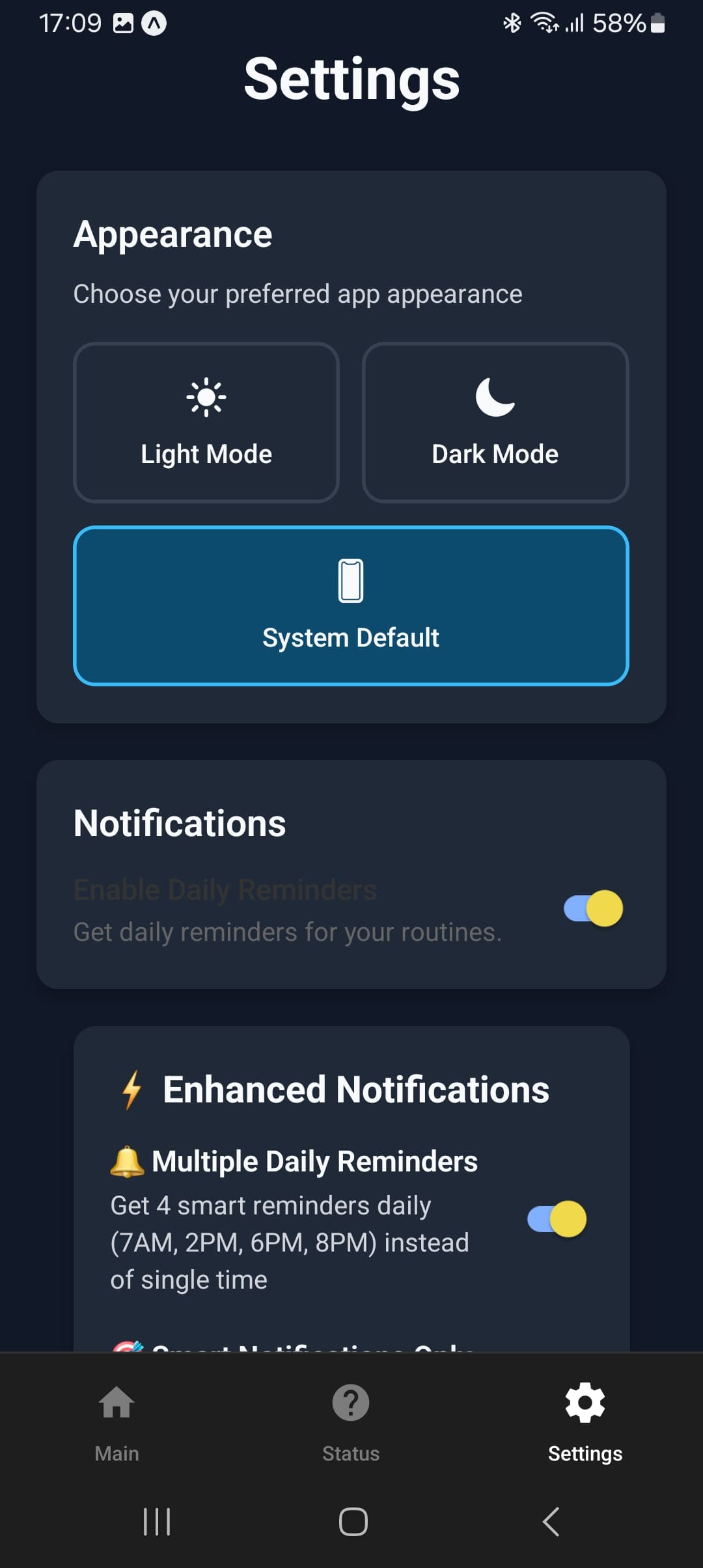 Routine Tracker Einstellungen - Personalisierung und Konfiguration